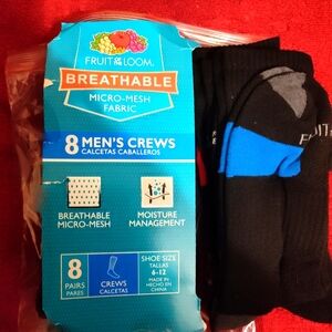 Fruit of the Loom Men's Crew Socks
